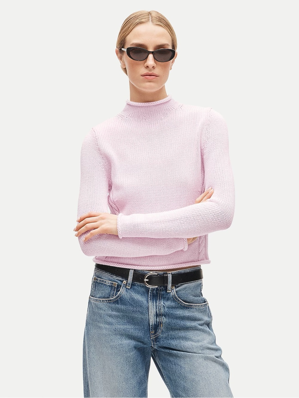 Rollneck™ reversible cardigan